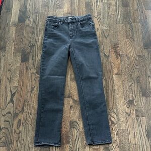 PAIGE Dark Gray Women's Straight Leg Jeans